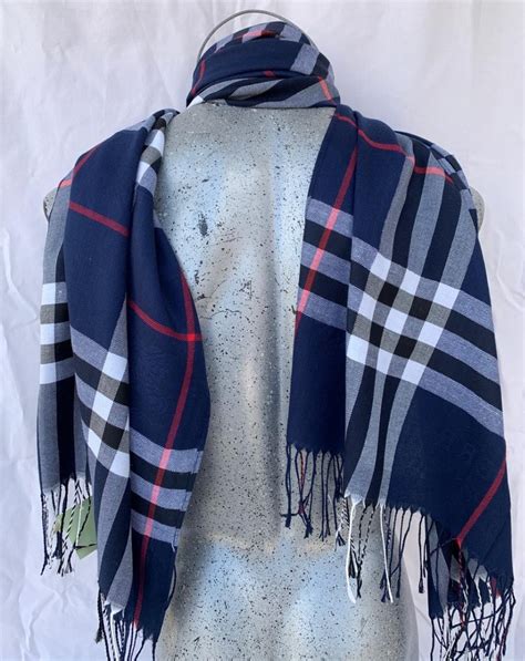 bufanda burberry azul|used burberry scarf for sale.